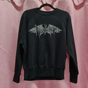 Disney Maleficent Black Crewneck Sweater Sz XS